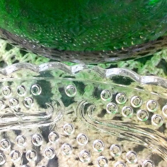 Set of 3 Heritage plates by Federal Glass. Depression glass made 1940-1955 - Picture 6 of 8